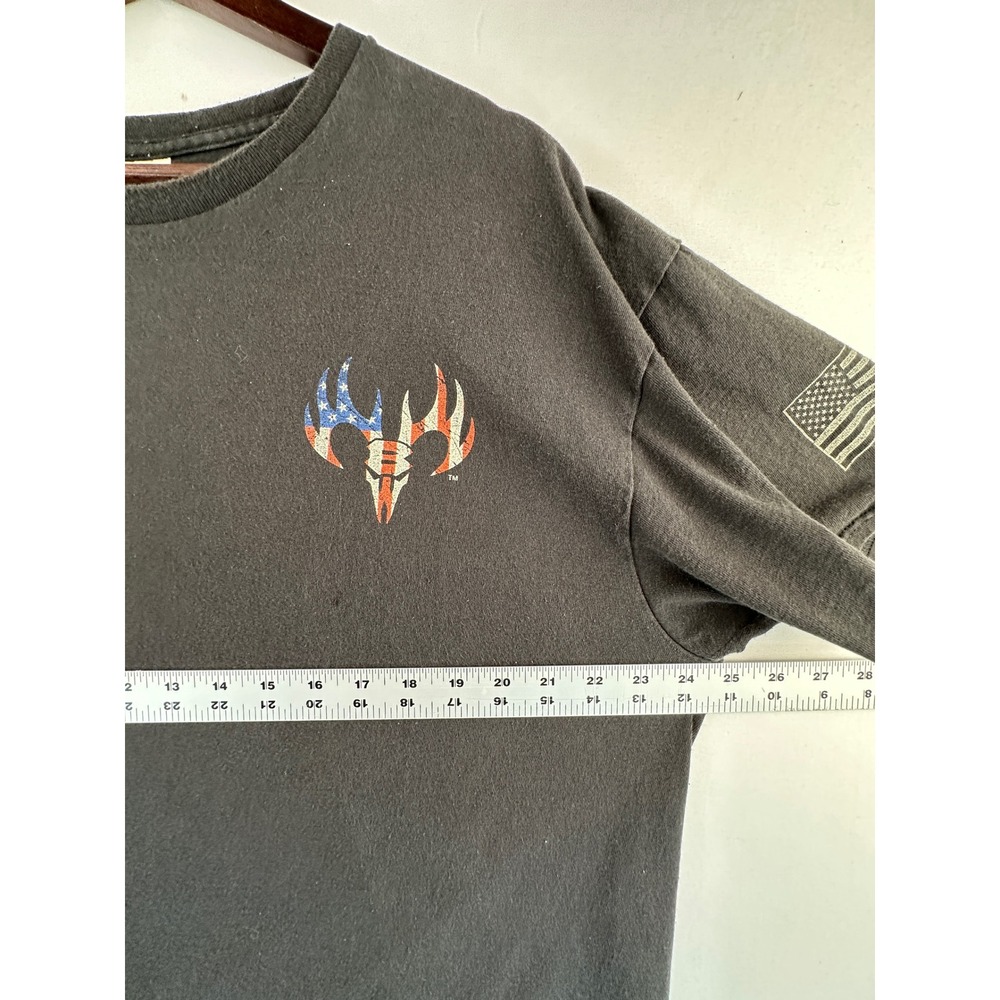 Buckwear Freedom Dog American Flag Graphic T Shirt Size 2XL Black Patriotic 1776 - Picture 6 of 10